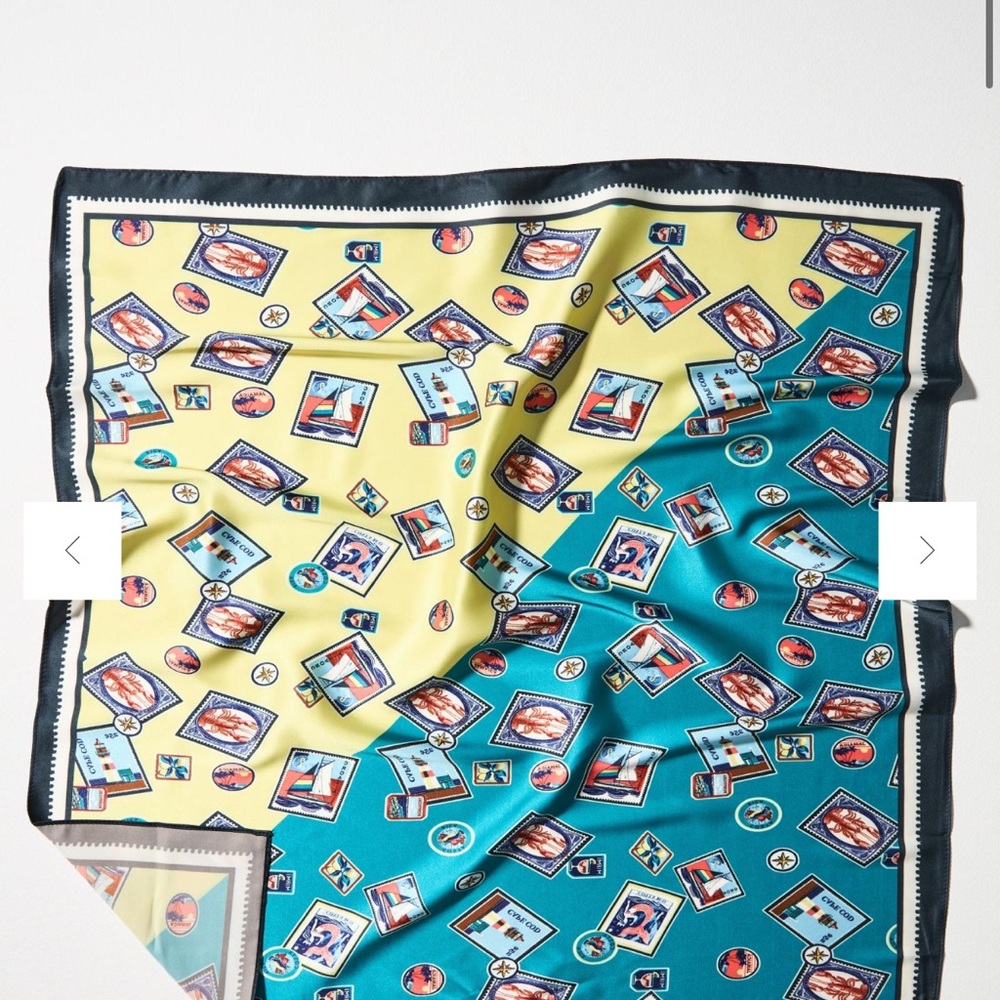 Colorful Bermuda Map Silk Scarf - Picture 3 of 3